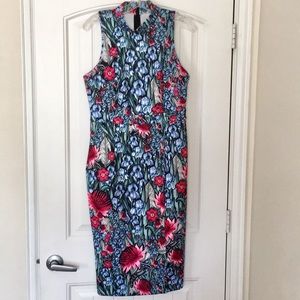 ASOS Midi Sleeveless Floral Dress Sz 8 UK12